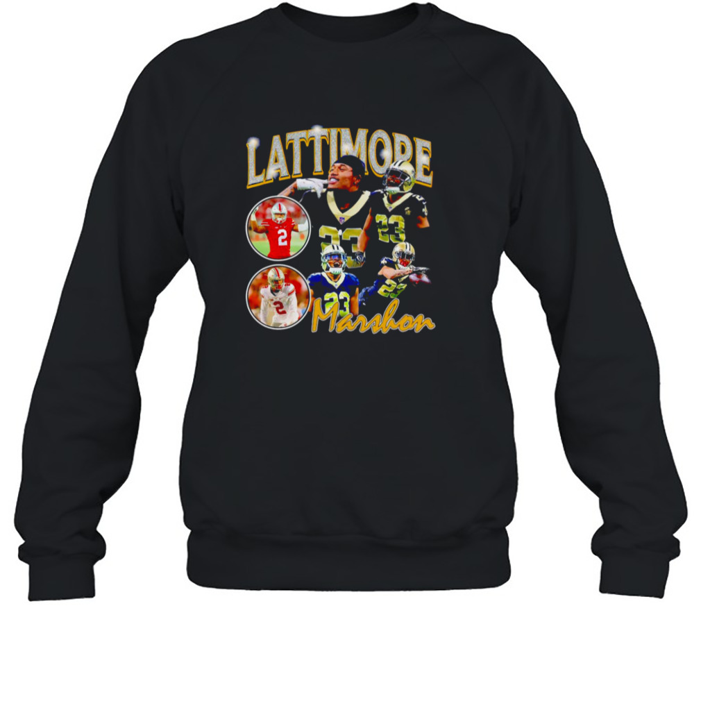 Marshon Lattimore Name & Number T-Shirt - Black - Tshirtsedge