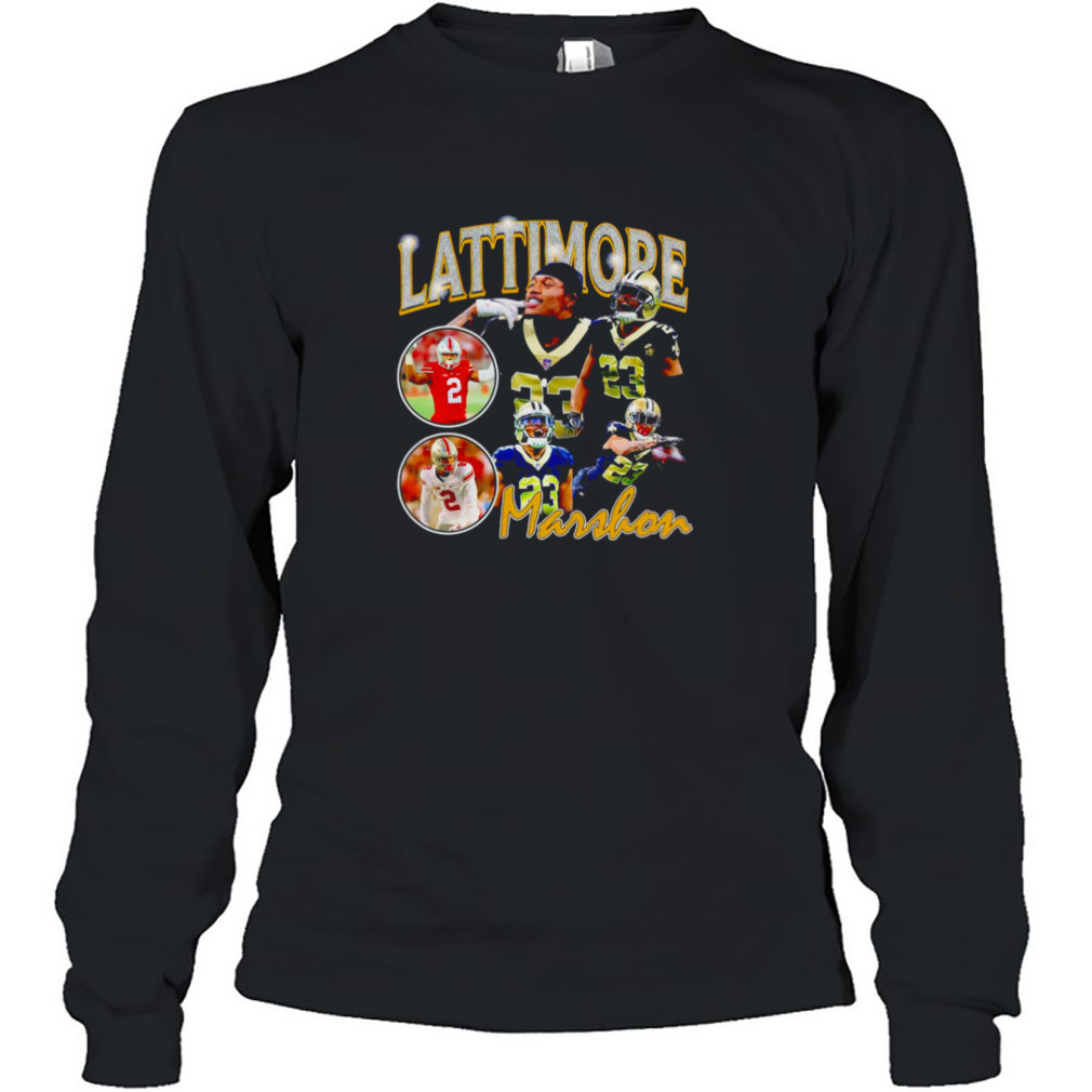 Marshon Lattimore Name & Number T-Shirt - Black - Tshirtsedge