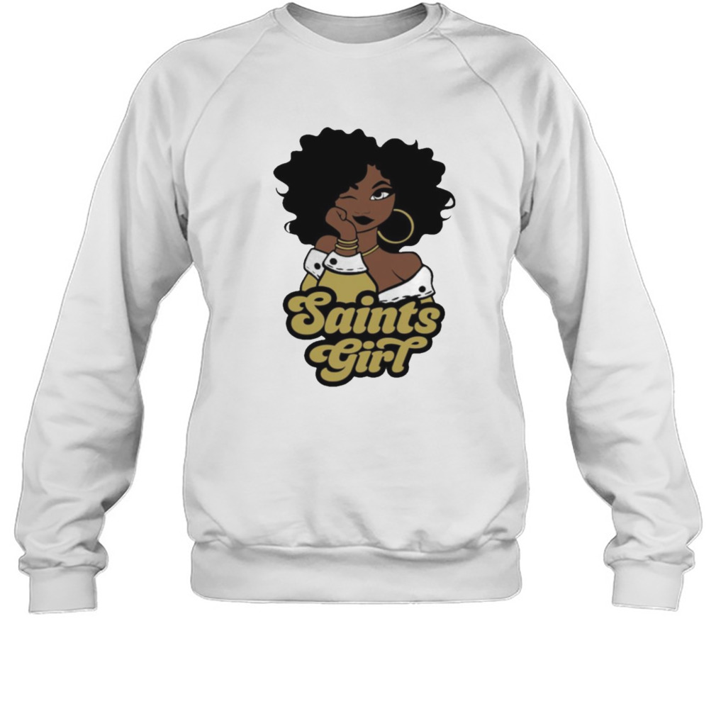 New Orleans Saints Football Black Girl T-Shirt - Kingteeshop