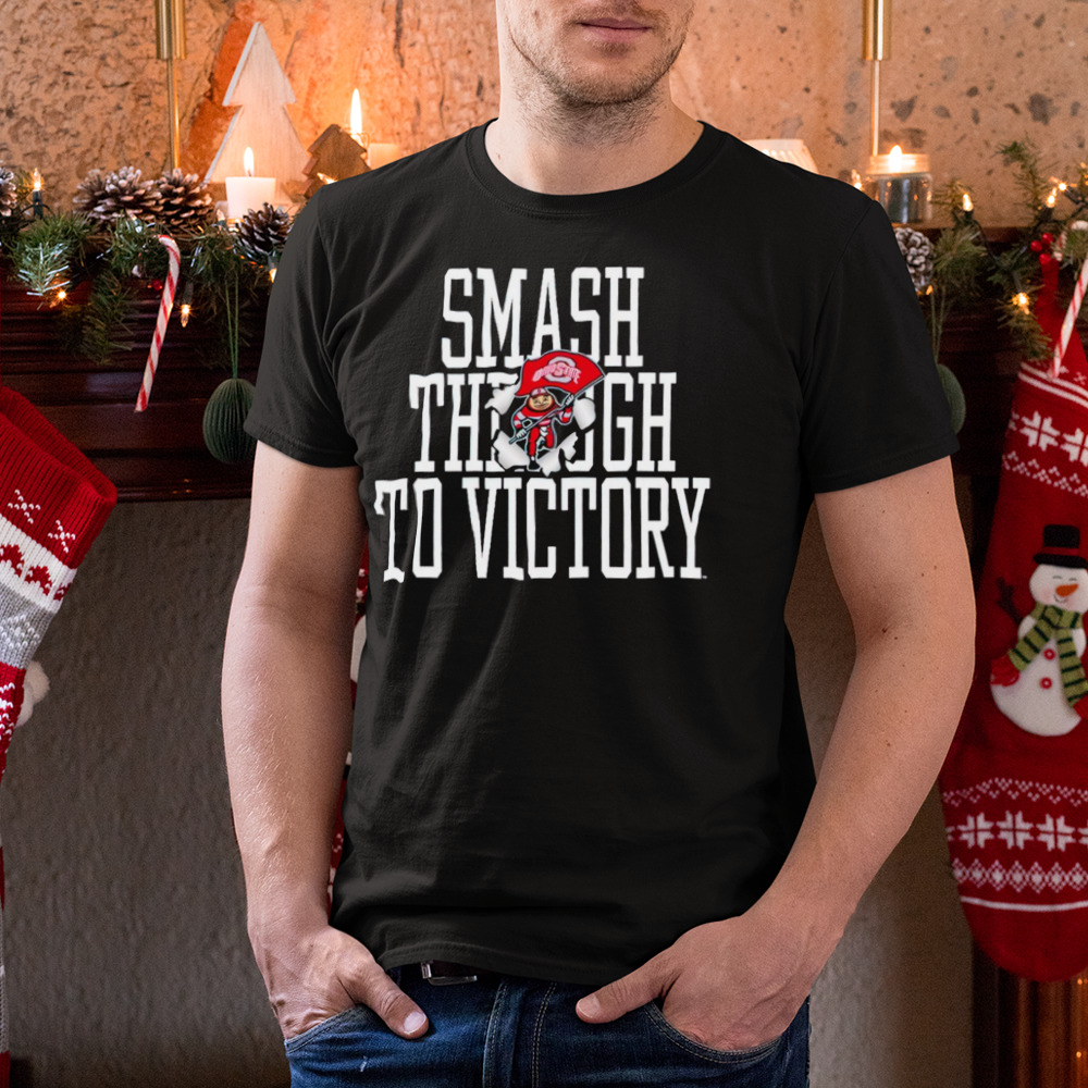 Ohio State Buckeyes smash through to victory shirt 3 Premium Men Tee