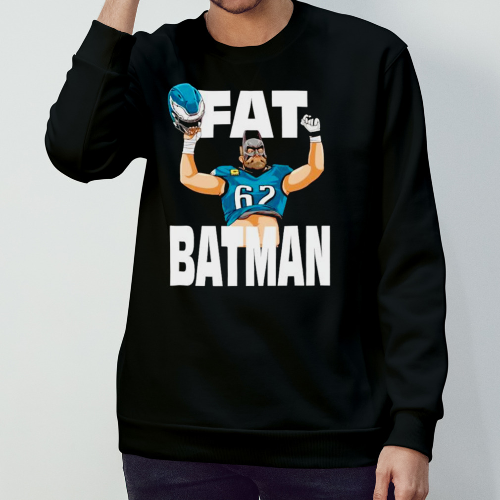 Fat Batman Jason Kelce Cartoon T-Shirt - Printing Ooze