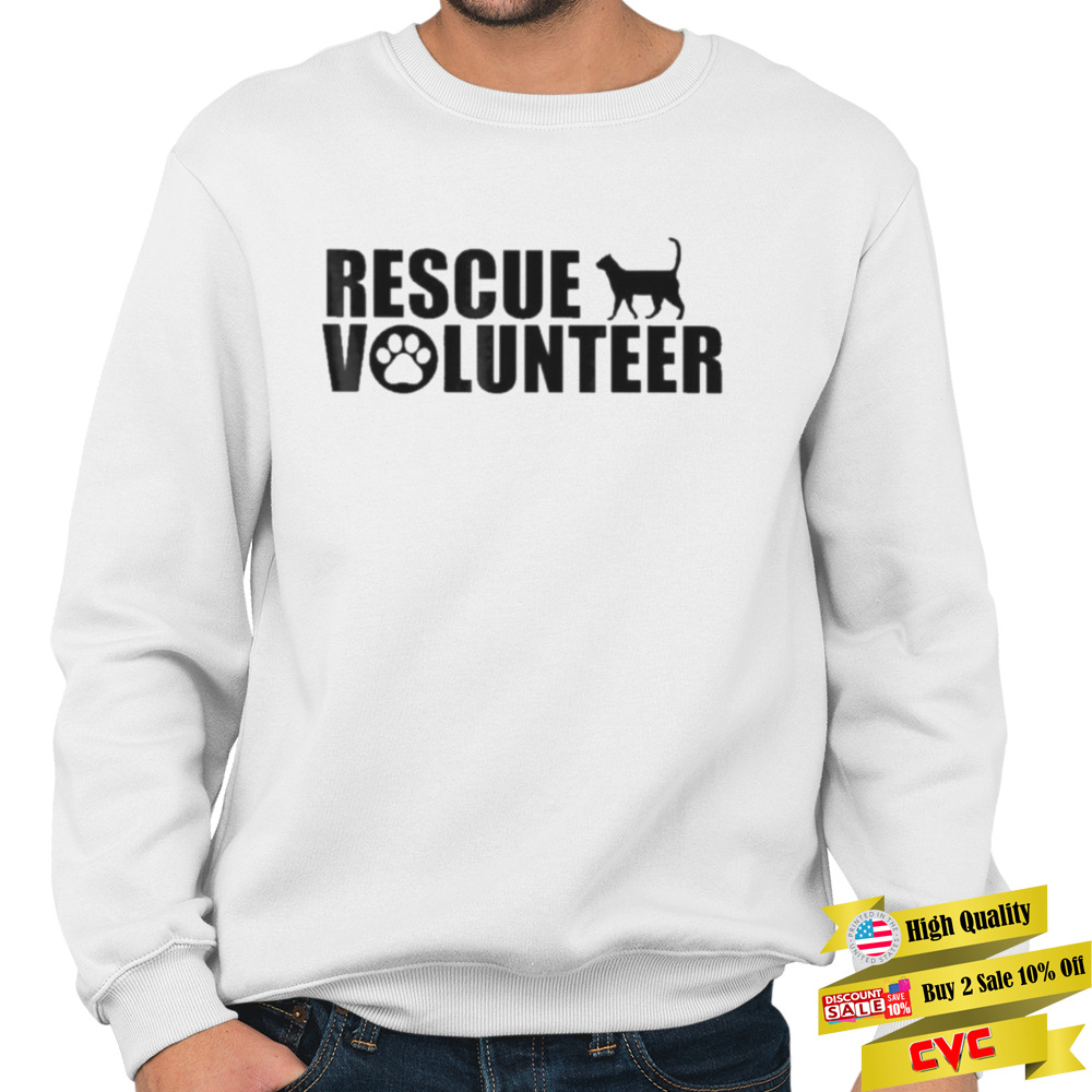 Dog rescue volunteer paw print shirt 5 Crewneck Sweatshirt