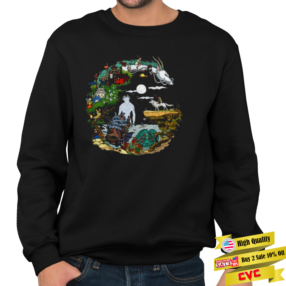 All The Characters Of Ghibli Anime Movies shirt 5 Unisex Crewneck Sweatshirt