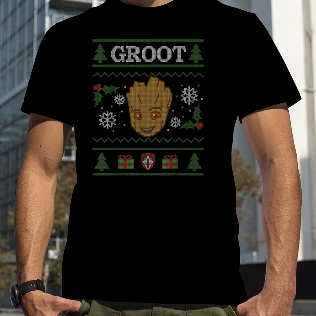 Marvel Groot Guardians of the Galaxy Ugly Christmas Sweater T-Shirt B0BG6CND2M