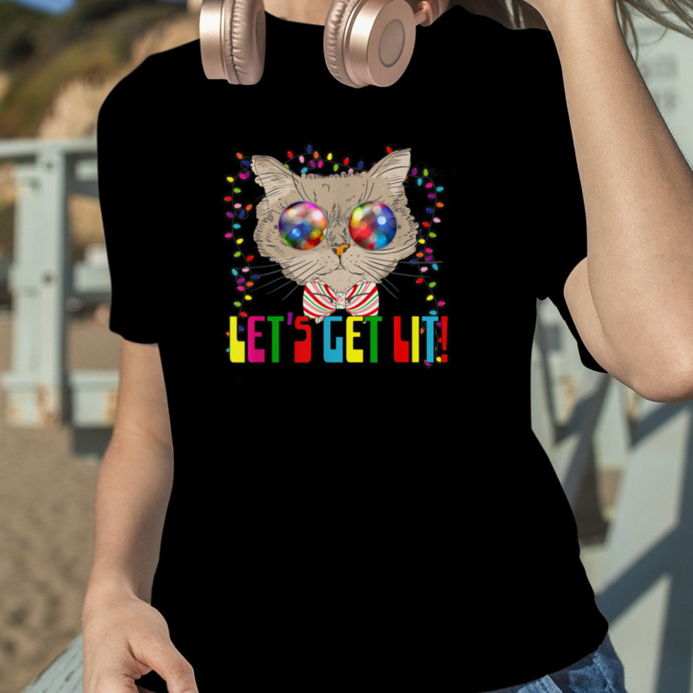 Christmas cat tee on sale shirts