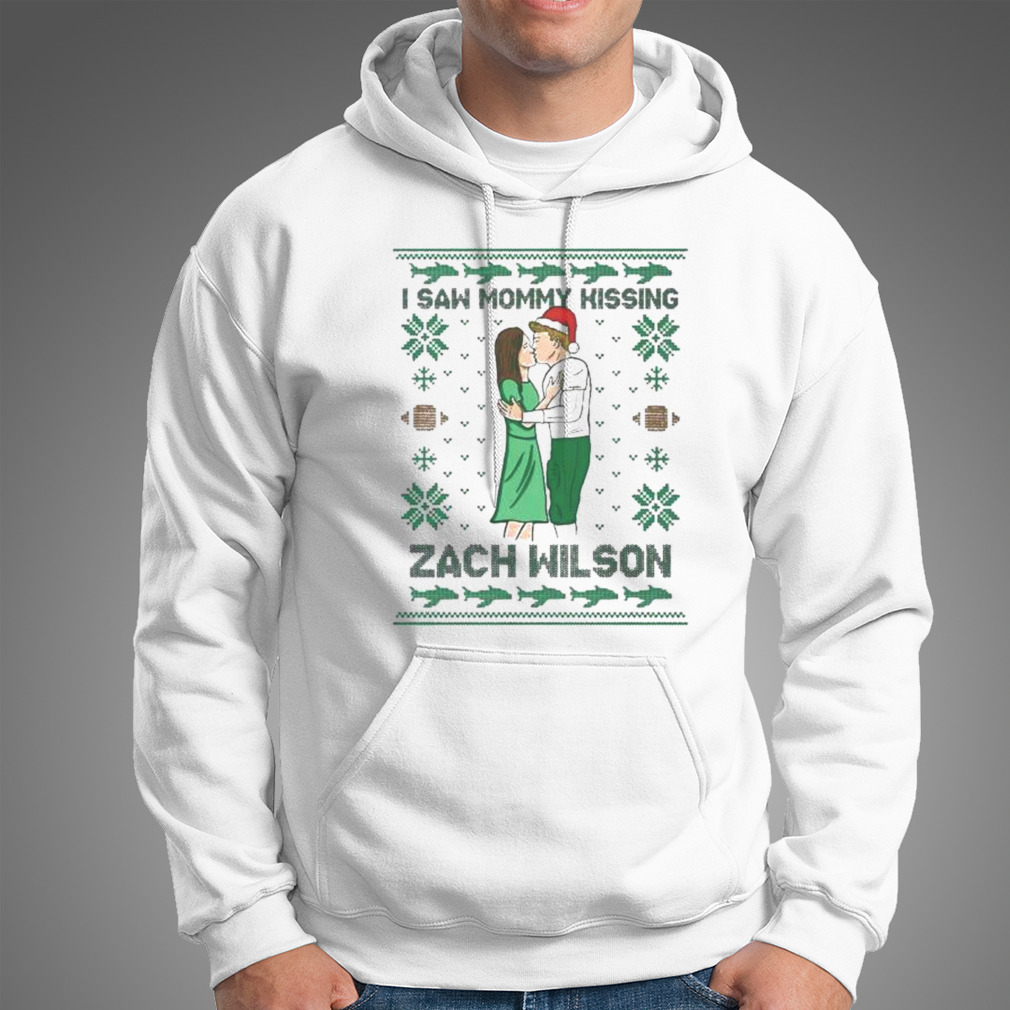 I saw mommy kissing zach wilson 2022 ugly Christmas sweater