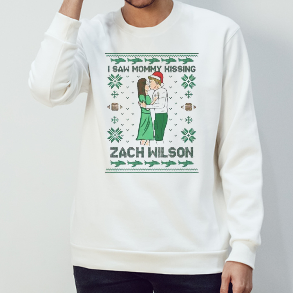 zach wilson I saw mommy kissing ugly Christmas sweater