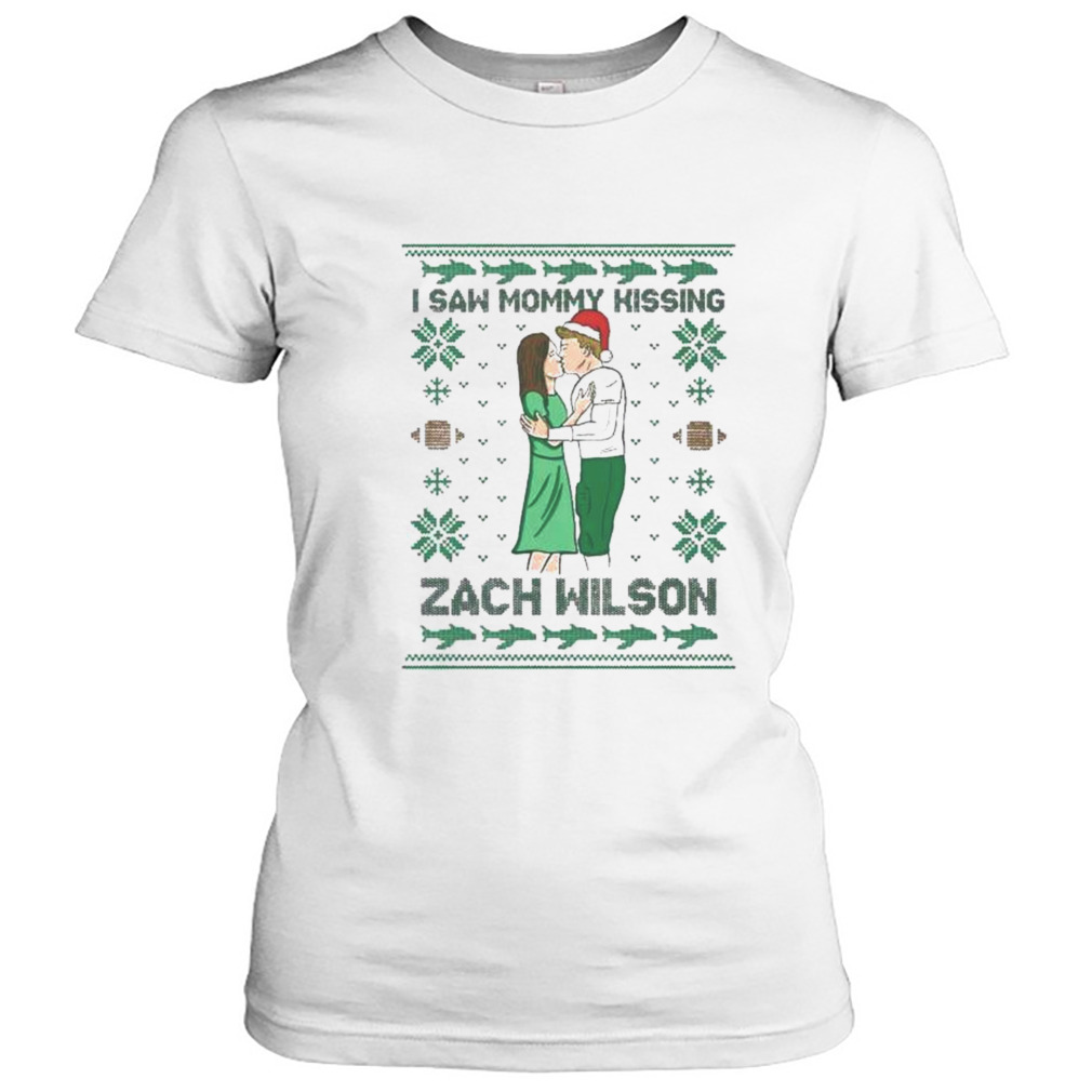 Official I saw mommy kissing Zach Wilson ugly Christmas 2022 T- shirt,  hoodie, sweater and long sleeve