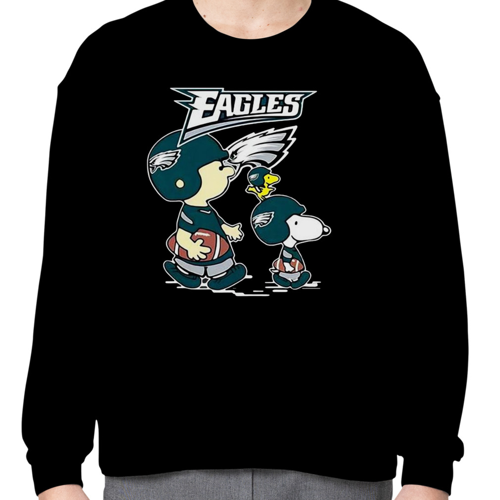 Peanuts characters walking Philadelphia Eagles big logo shirt - Limotees