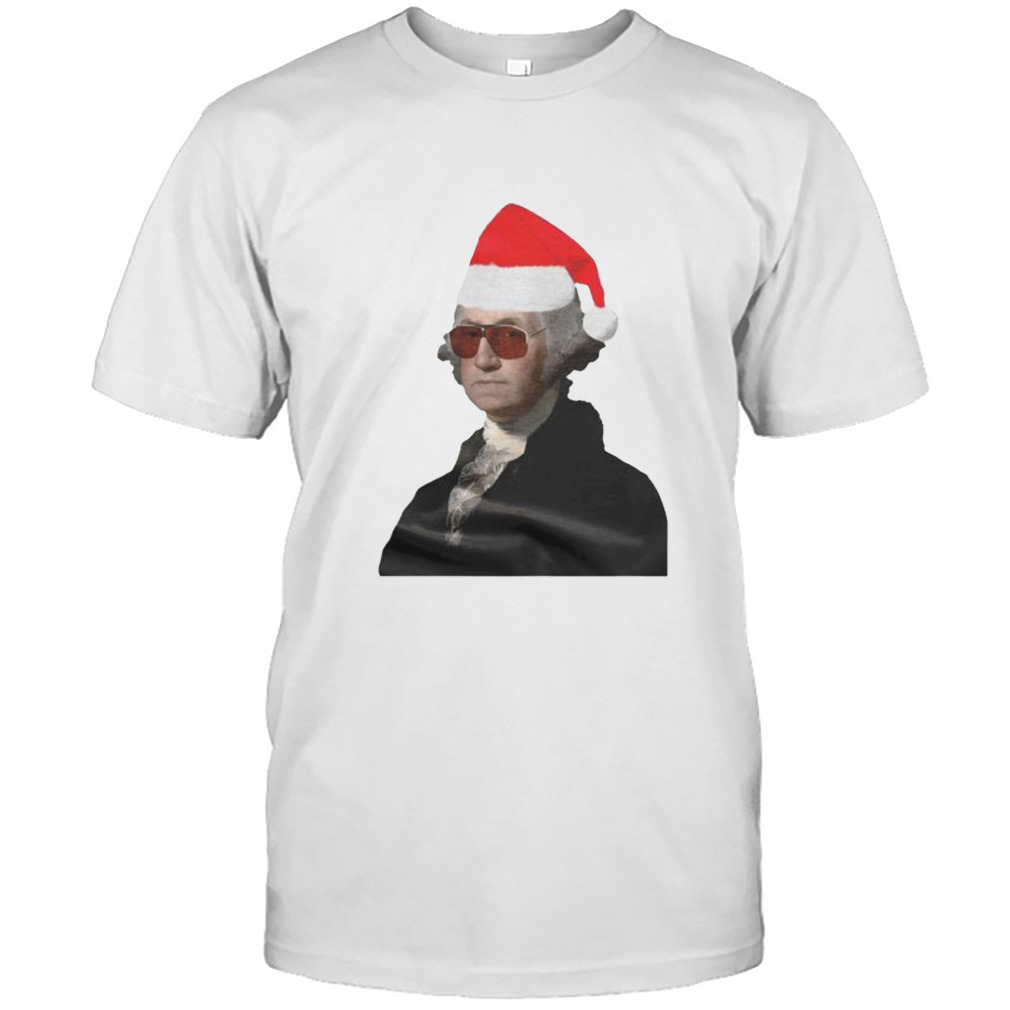 george Washington santa hat Christmas shirt