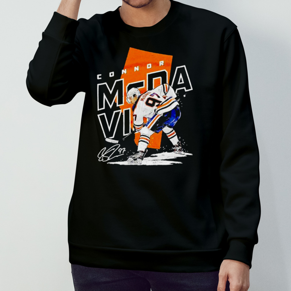 Connor McDavid Edmonton Oilers Cartoon signature shirt, hoodie