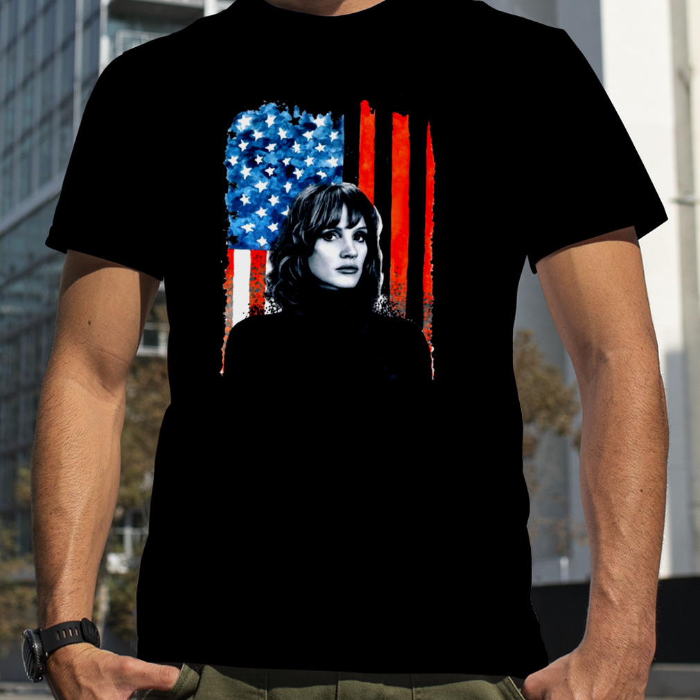 The 355 Jessica Chastain Mace American Flag shirt