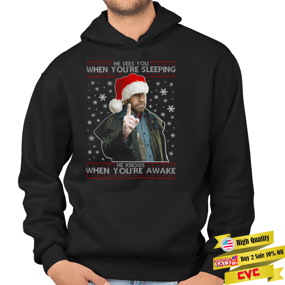 Chuck Norris Christmas Knit Pattern shirt 4 Hoodie