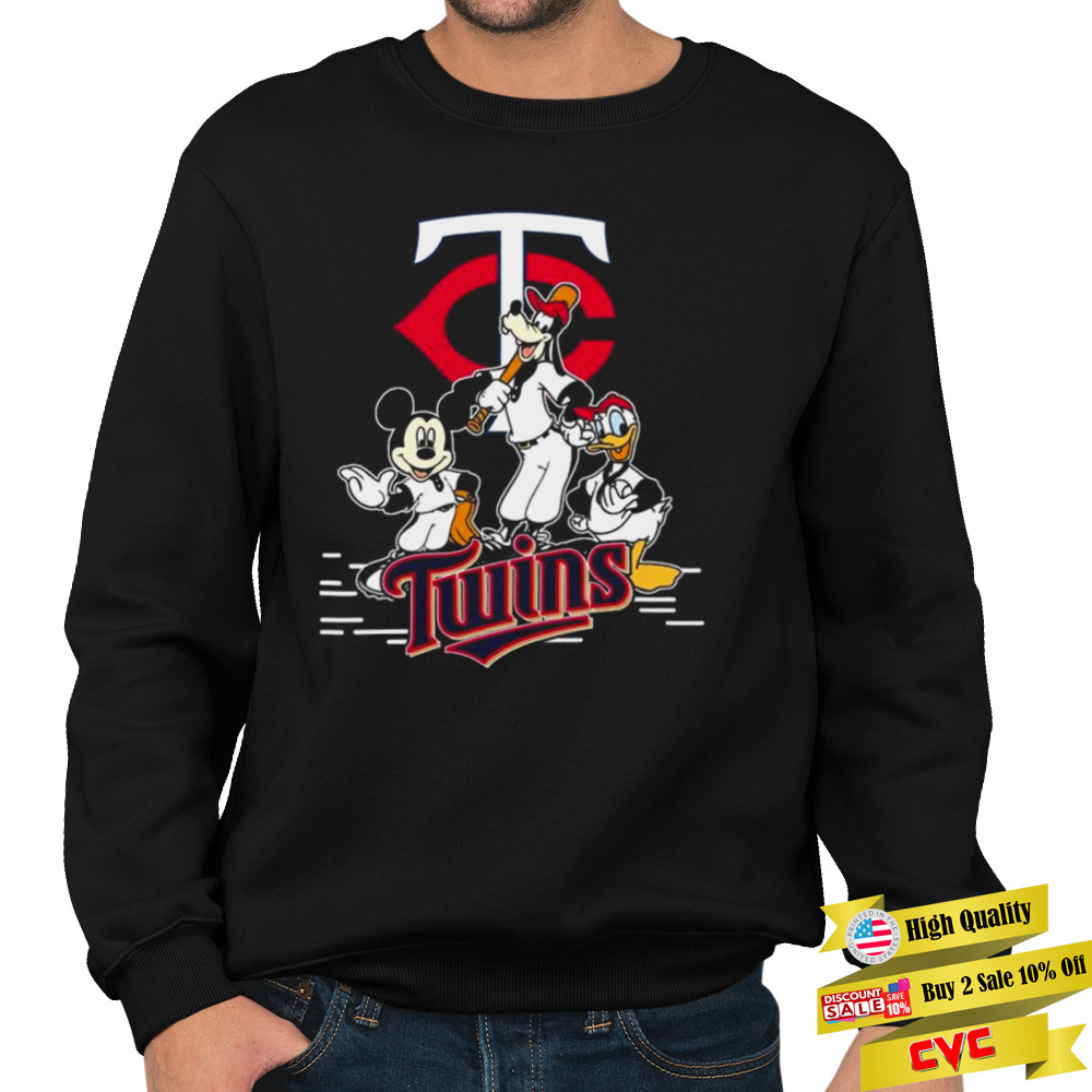 Mickey Goofy Donald Minnesota Twins Teams Shirt 5 Unisex Crewneck Sweatshirt