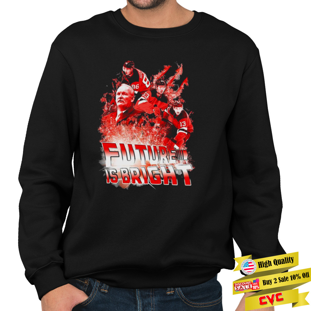 New Jersey Devils Hockey Future is Bright shirt 5 Unisex Crewneck Sweatshirt