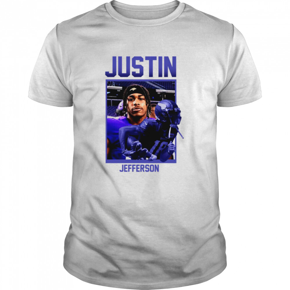 Purple Portrait Justin Jefferson Football Players shirt