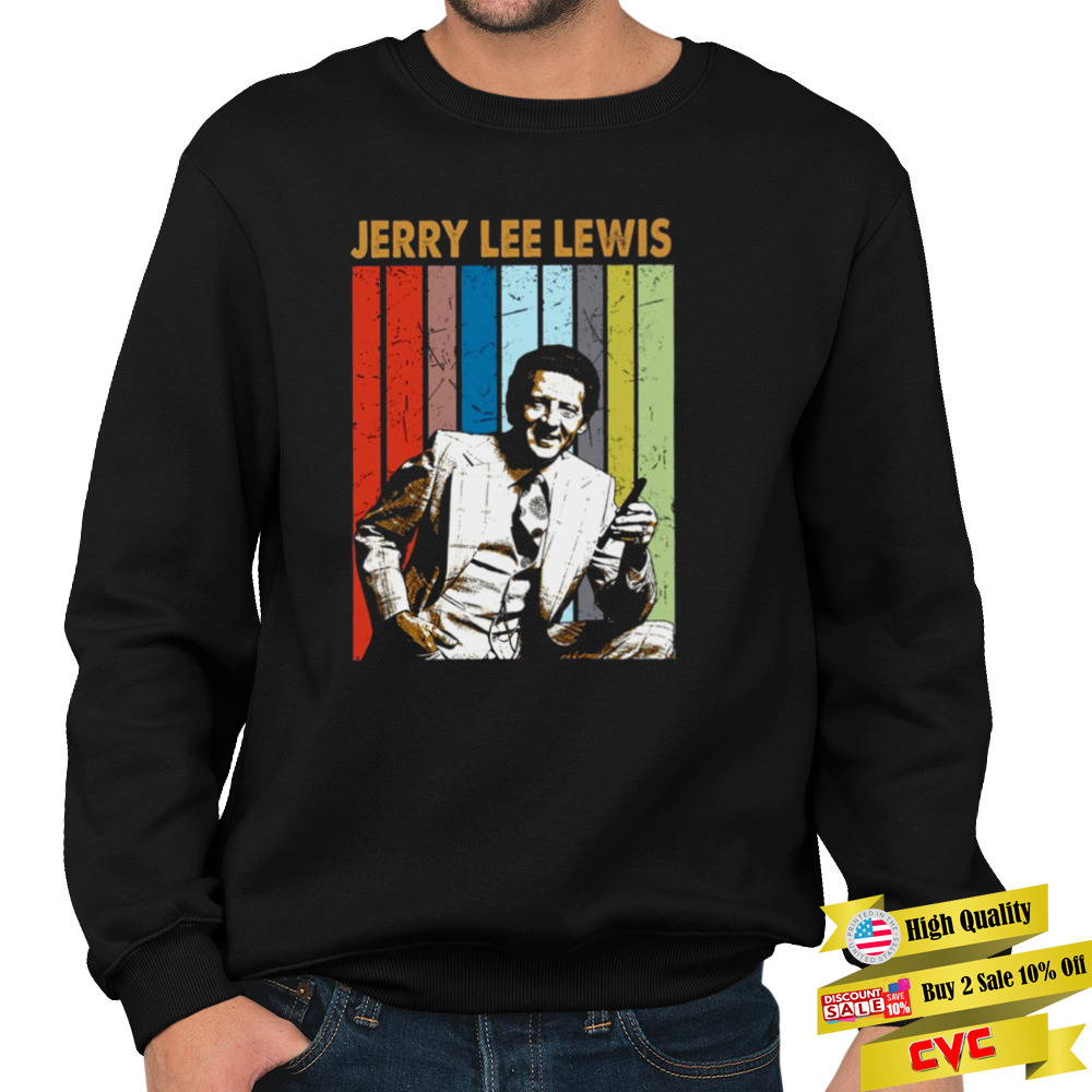 S American Country Music Guitarist The Killer Jerry Lee Lewis shirt 5 Unisex Crewneck Sweatshirt