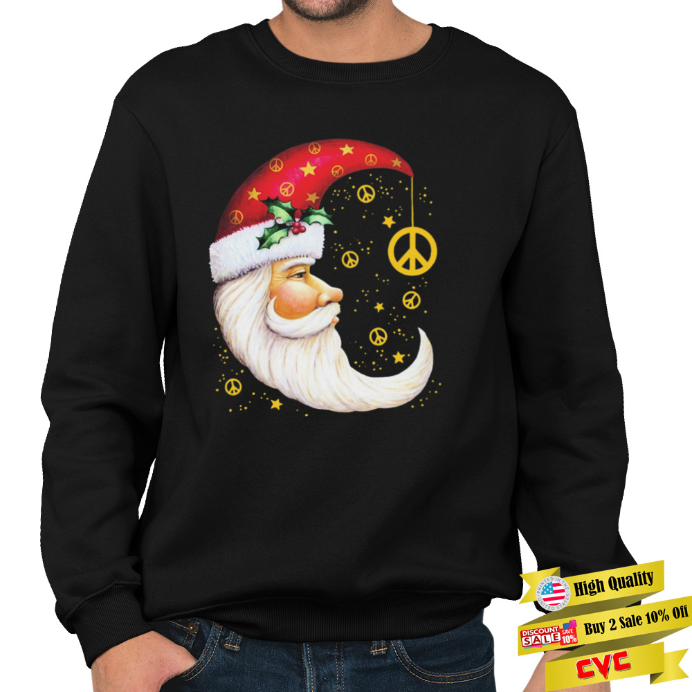 Santa Moon Flag Toland Home Christmas Shirt 5 Unisex Crewneck Sweatshirt