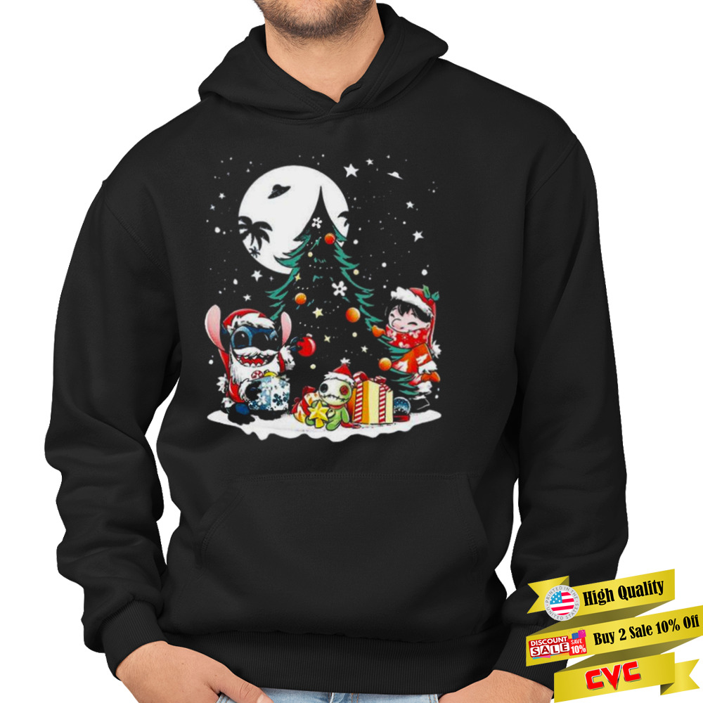Santa Stitch 2022 Merry Christmas shirt 4 Hoodie