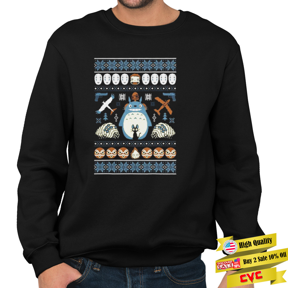 Totoro Ponyo Ghibli Studio Anime shirt 5 Unisex Crewneck Sweatshirt
