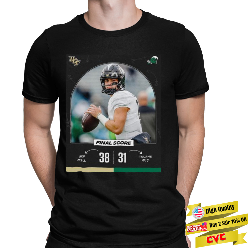 UCF 38 31 Tulane Football 2022 game day matchup final score shirt 1 Unisex Tee