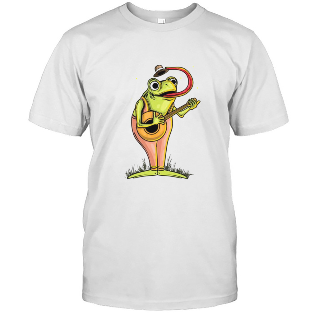 Vintage Cottage Core Playing Banjo Frog shirt