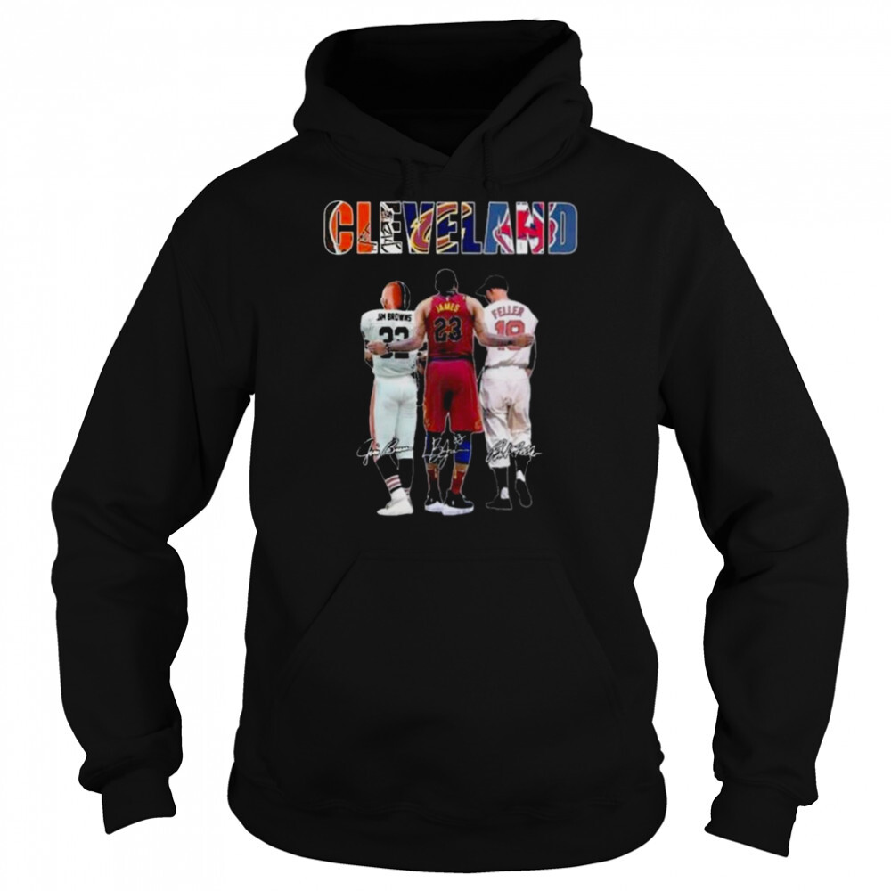 Cleveland Sport Jum Bowns James And Feller Signatures Shirt 5 Hoodie shirts