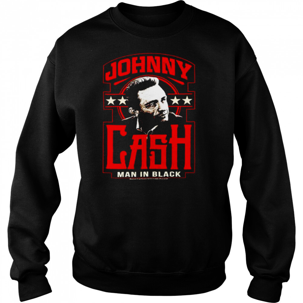 Johnny Cash man in black shirt 2 Sweat shirts