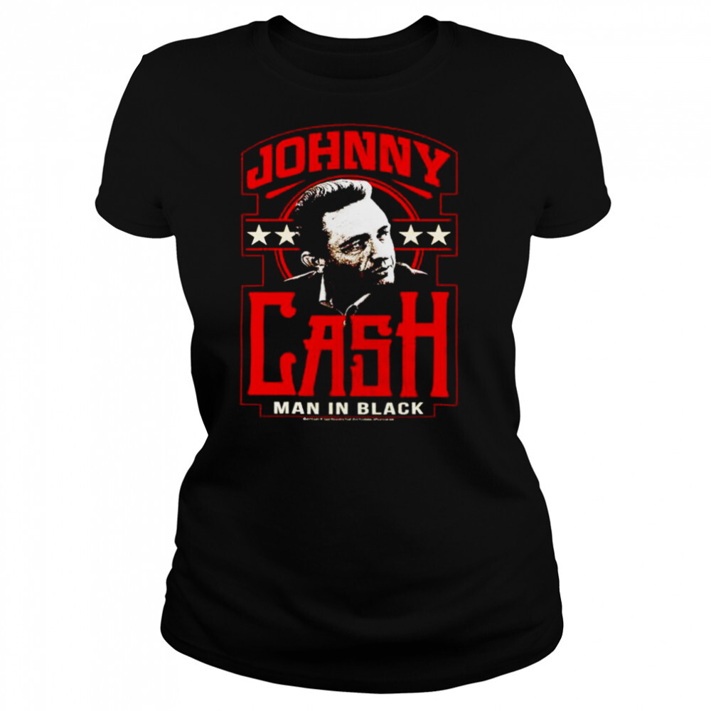 Johnny Cash man in black shirt 4 Women's shirts