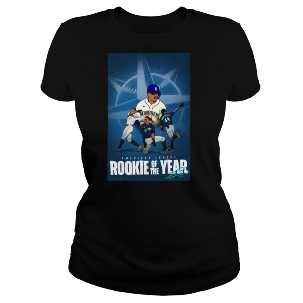 Julio Rodriguez Him american league rookie of the year 2022 signature shirt 4 Women's shirts