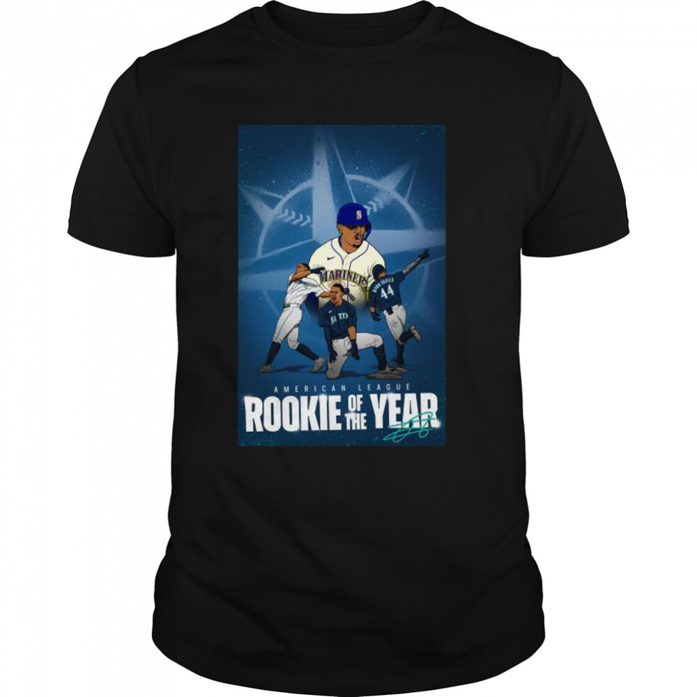 Julio Rodriguez Him american league rookie of the year 2022 signature shirt 1 Unisex shirts