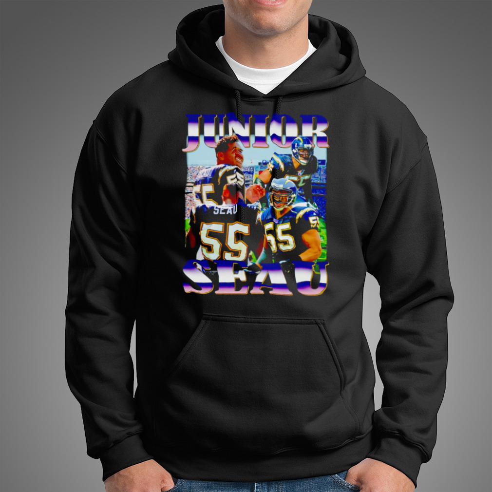 Junior Seau Name & Number Game Day V-Neck T-Shirt - Royal - Tshirtsedge