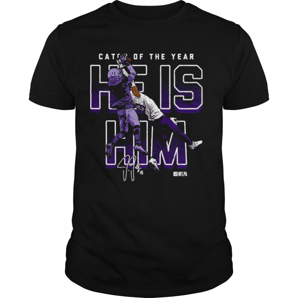 Justin Jefferson Minnesota One-Handed Catch signature shirt 1 Unisex shirts