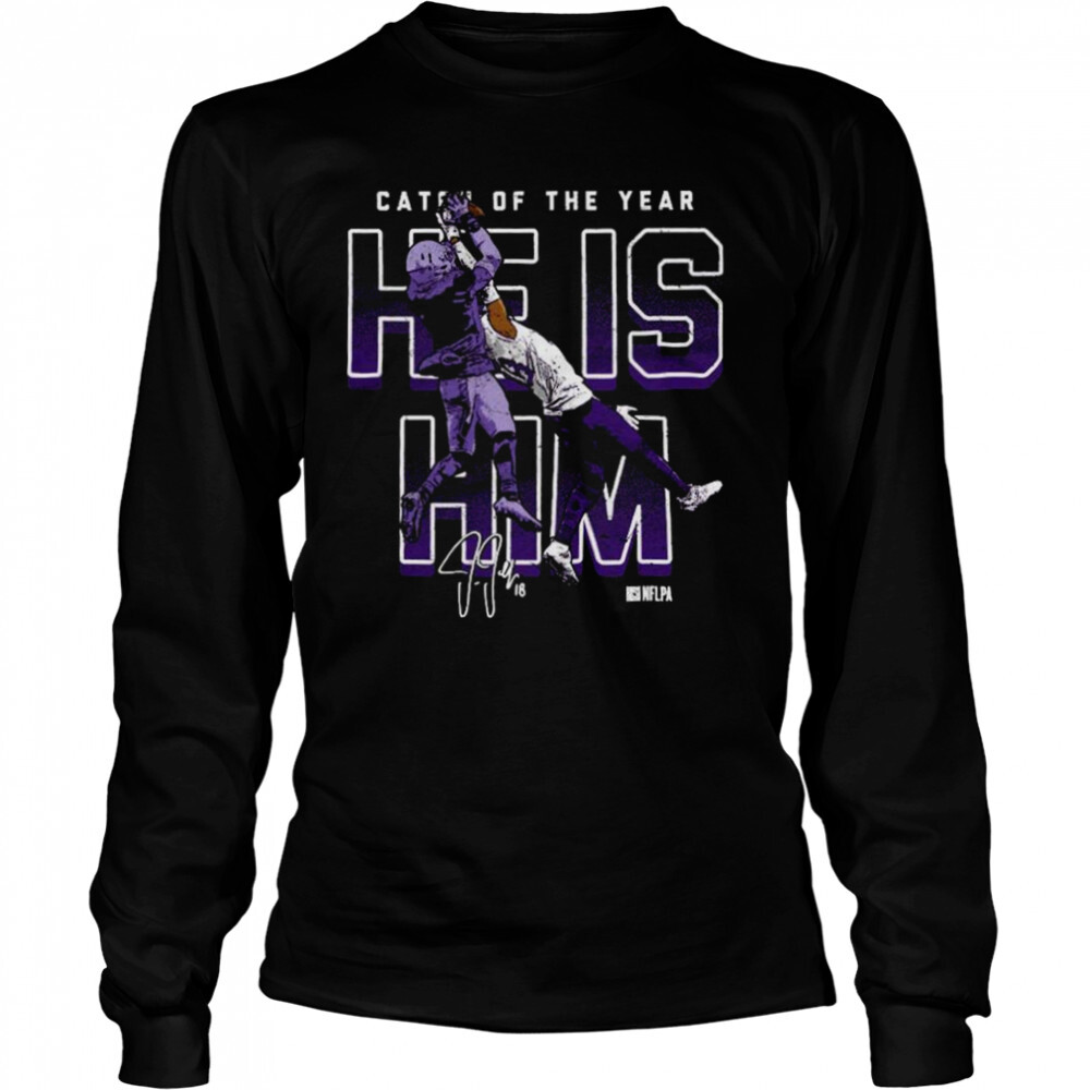 Justin Jefferson Minnesota One-Handed Catch signature shirt 3 Long Sleeved shirts