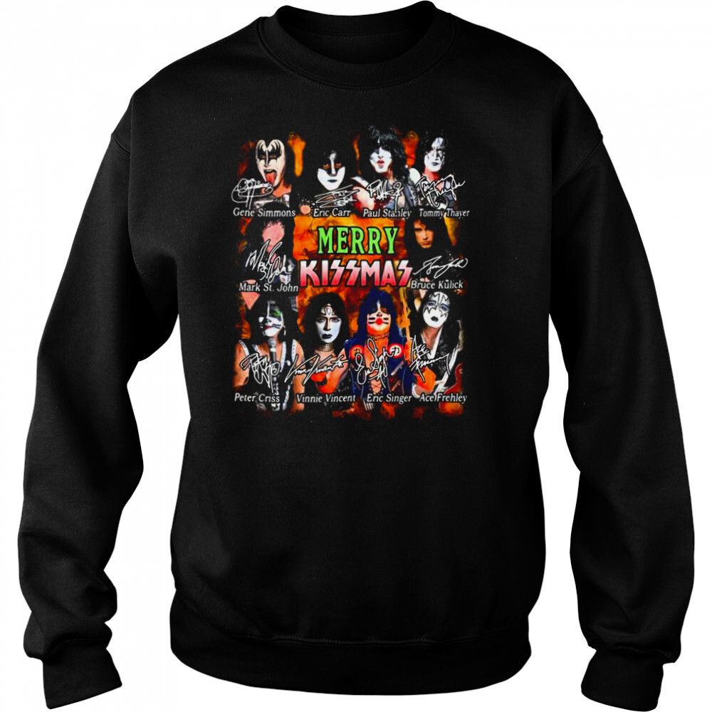 Kiss Merry Kissmas Signatures Christmas 2022 Shirt 2 Sweat shirts