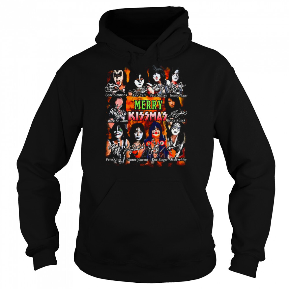 Kiss Merry Kissmas Signatures Christmas 2022 Shirt 5 Hoodie shirts