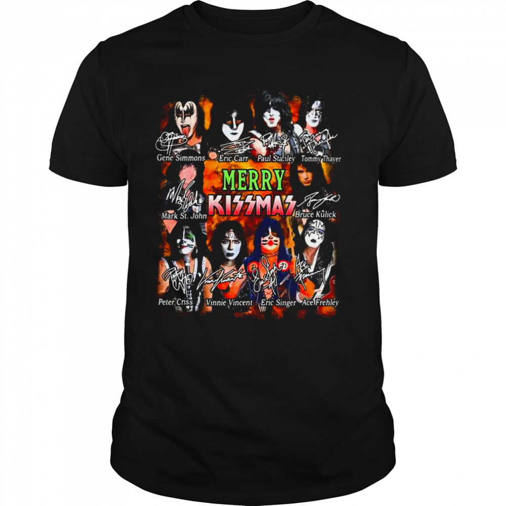 Kiss Merry Kissmas Signatures Christmas 2022 Shirt 1 Unisex shirts