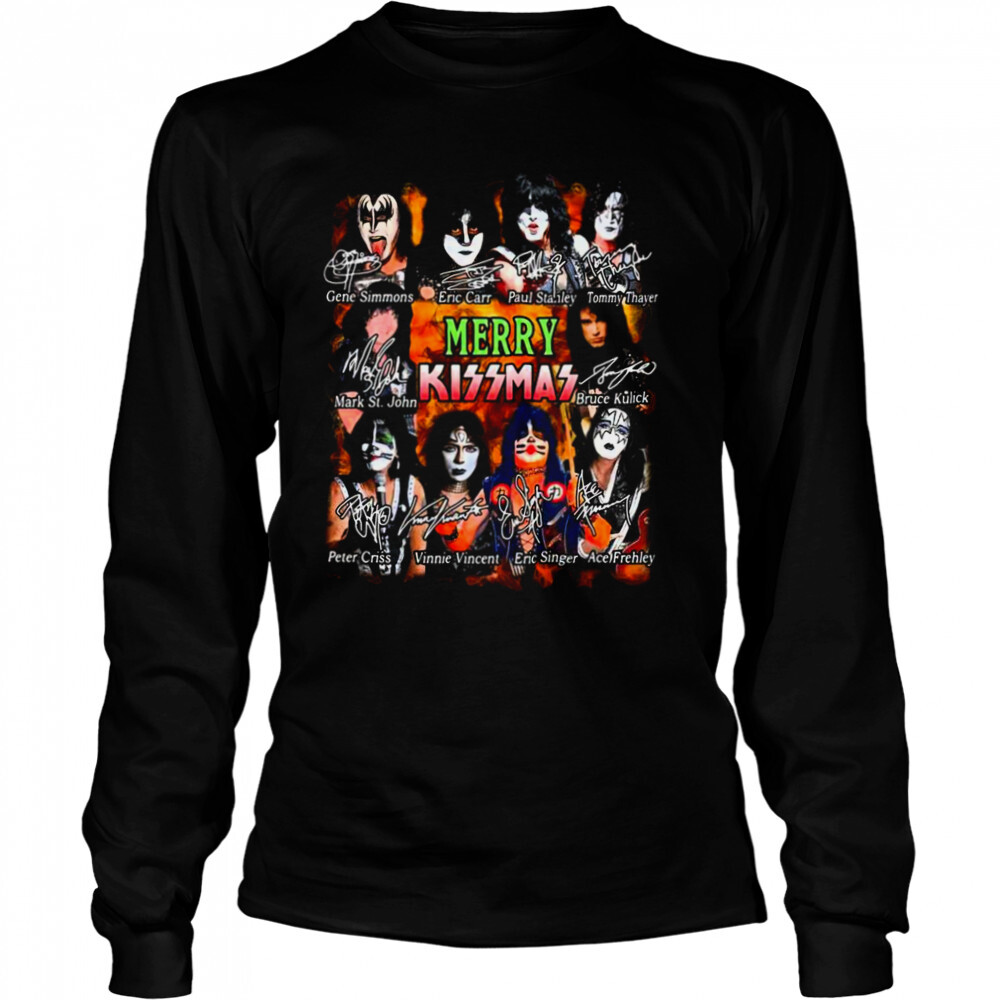 Kiss Merry Kissmas Signatures Christmas 2022 Shirt 3 Long Sleeved shirts