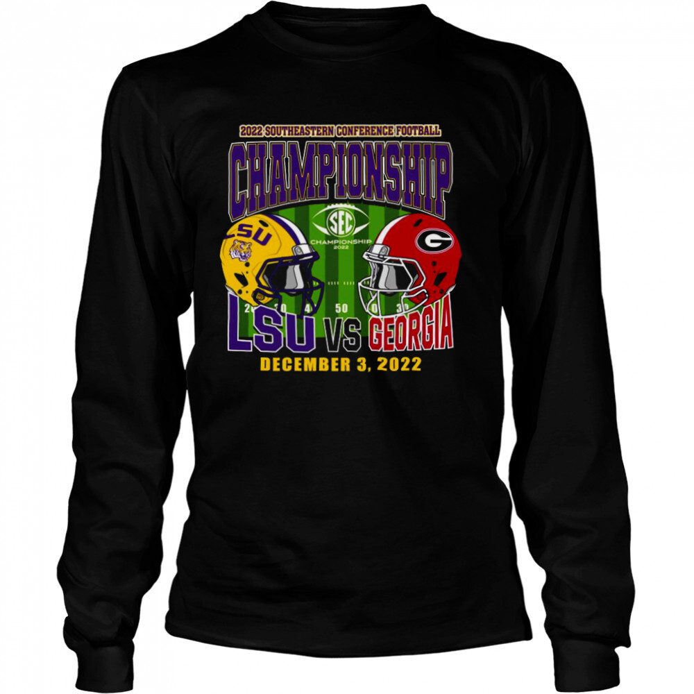 LSU Tigers Vs Georgia Bulldogs 2022 Southeastern Conference Football Championship 2022 Shirt 3 Long Sleeved shirts