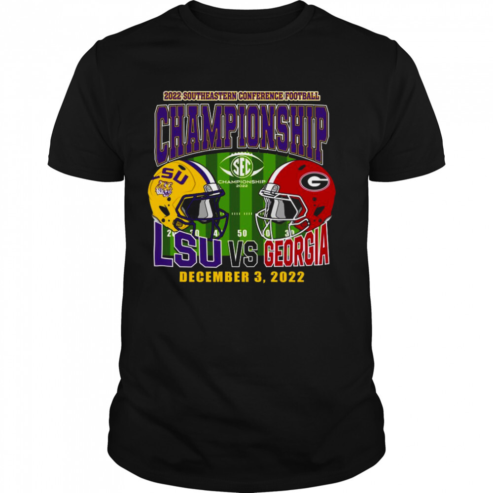 LSU Tigers Vs Georgia Bulldogs 2022 Southeastern Conference Football Championship 2022 Shirt 1 Unisex shirts