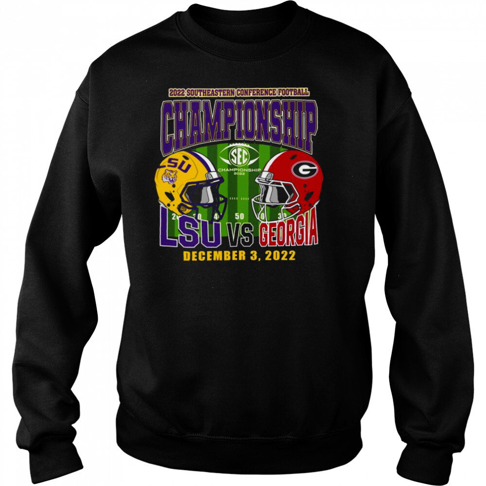 LSU Tigers Vs Georgia Bulldogs 2022 Southeastern Conference Football Championship 2022 Shirt 2 Sweat shirts