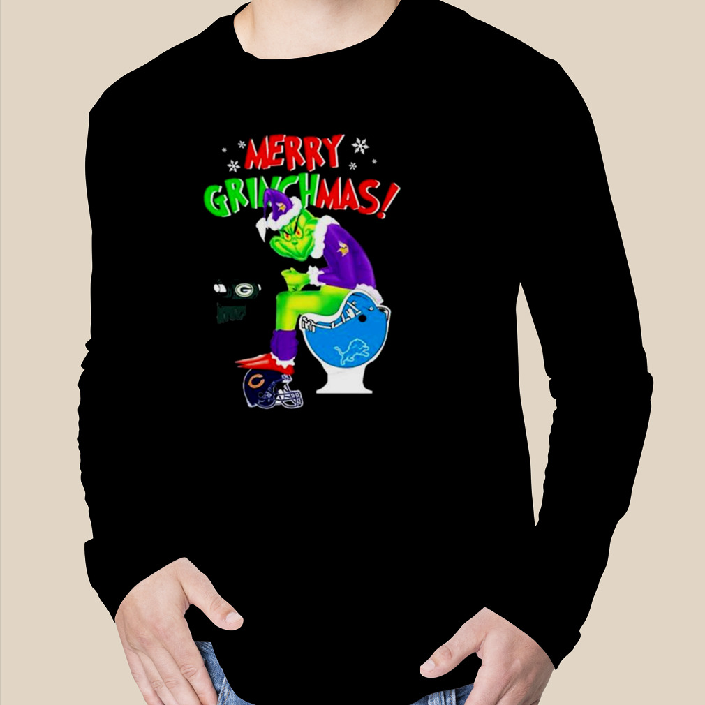 Green Bay Packers Grinch Santa Toilet Buffalo Bills Minnesota Vikings  Christmas shirt, hoodie, sweater, long sleeve and tank top