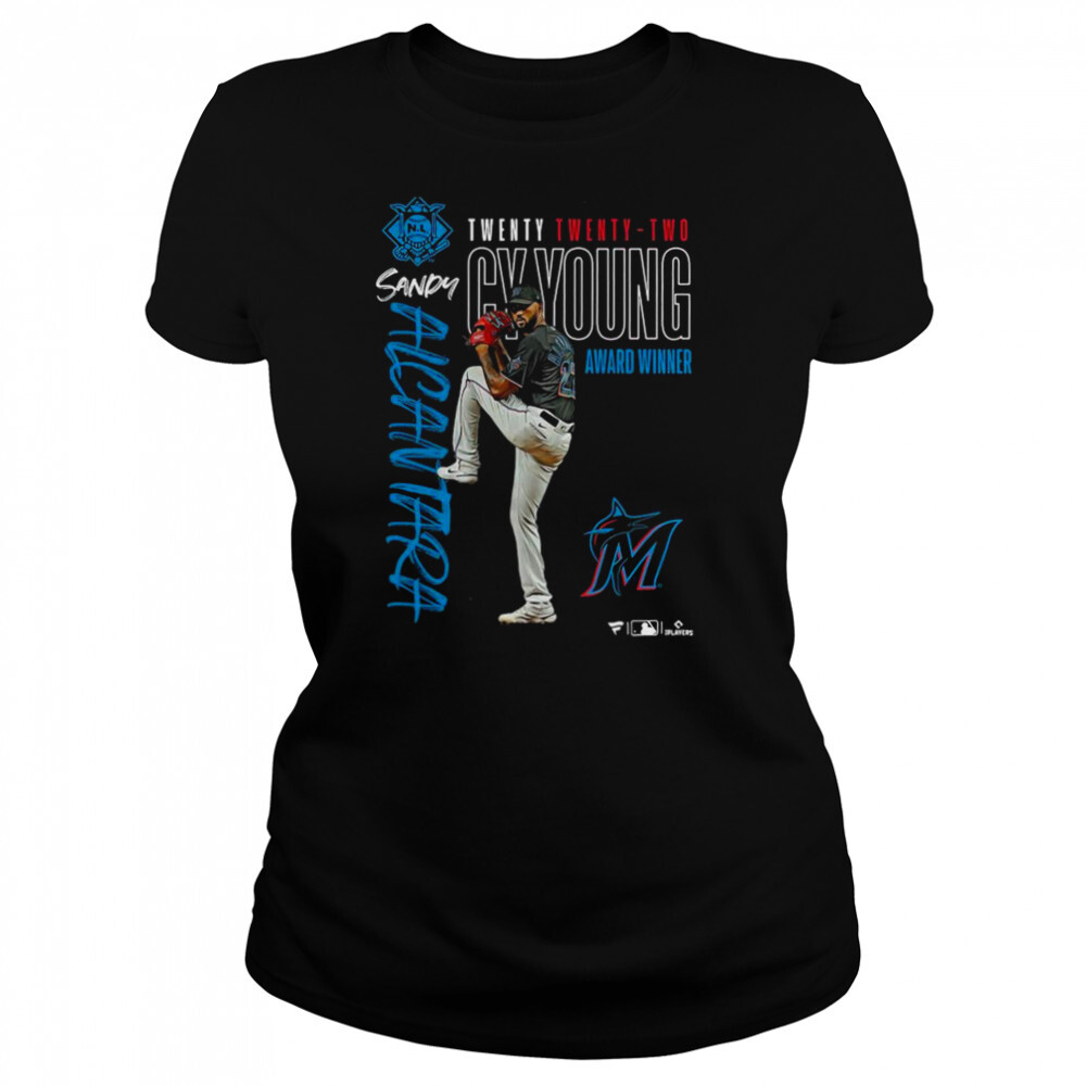 Miami Marlins Sandy Alcantara 2022 NL Cy Young Award Winner Shirt 4 Women's shirts
