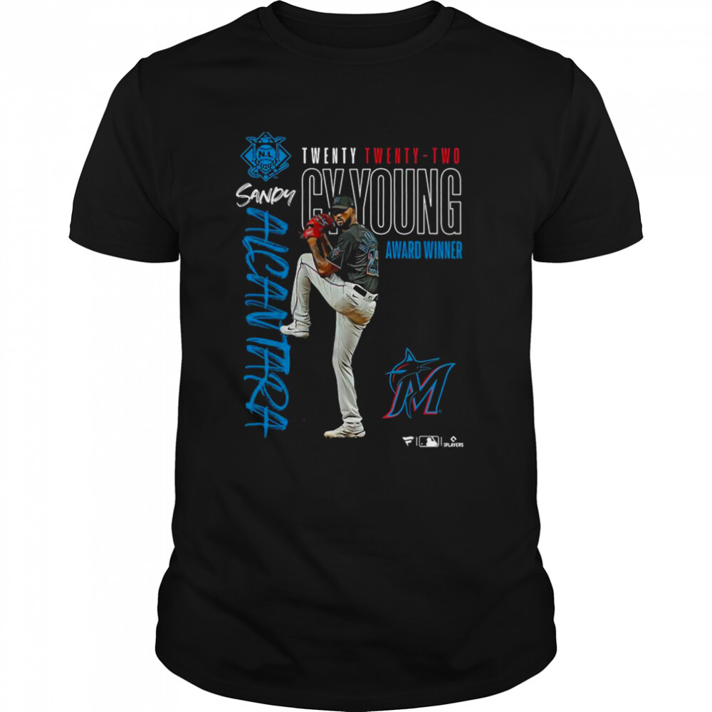 Miami Marlins Sandy Alcantara 2022 NL Cy Young Award Winner Shirt 1 Unisex shirts