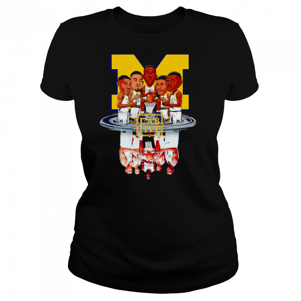Michigan Wolverines men’s basketball Fab five shirt 4 Women's shirts