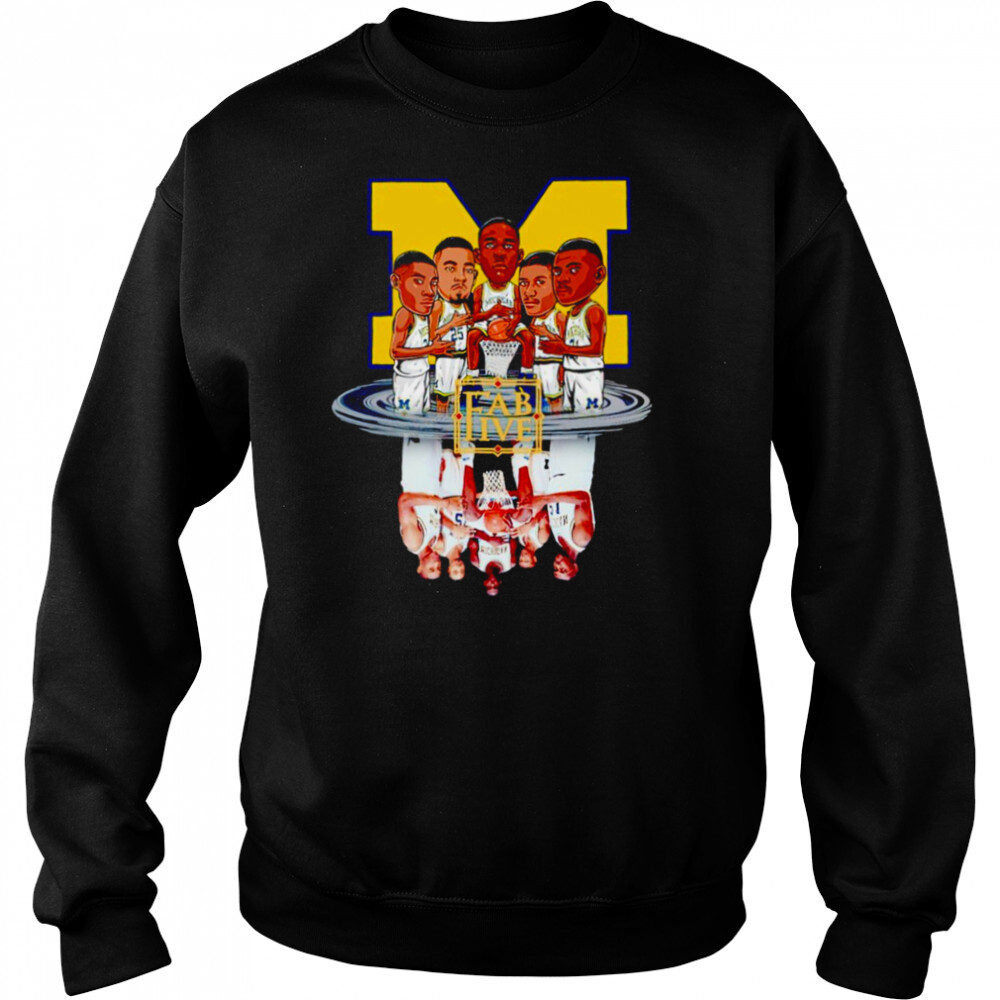 Michigan Wolverines men’s basketball Fab five shirt 2 Sweat shirts
