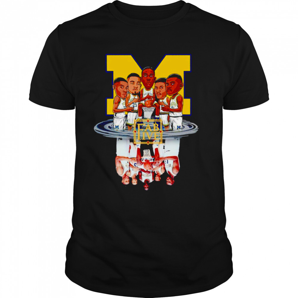 Michigan Wolverines men’s basketball Fab five shirt 1 Unisex shirts