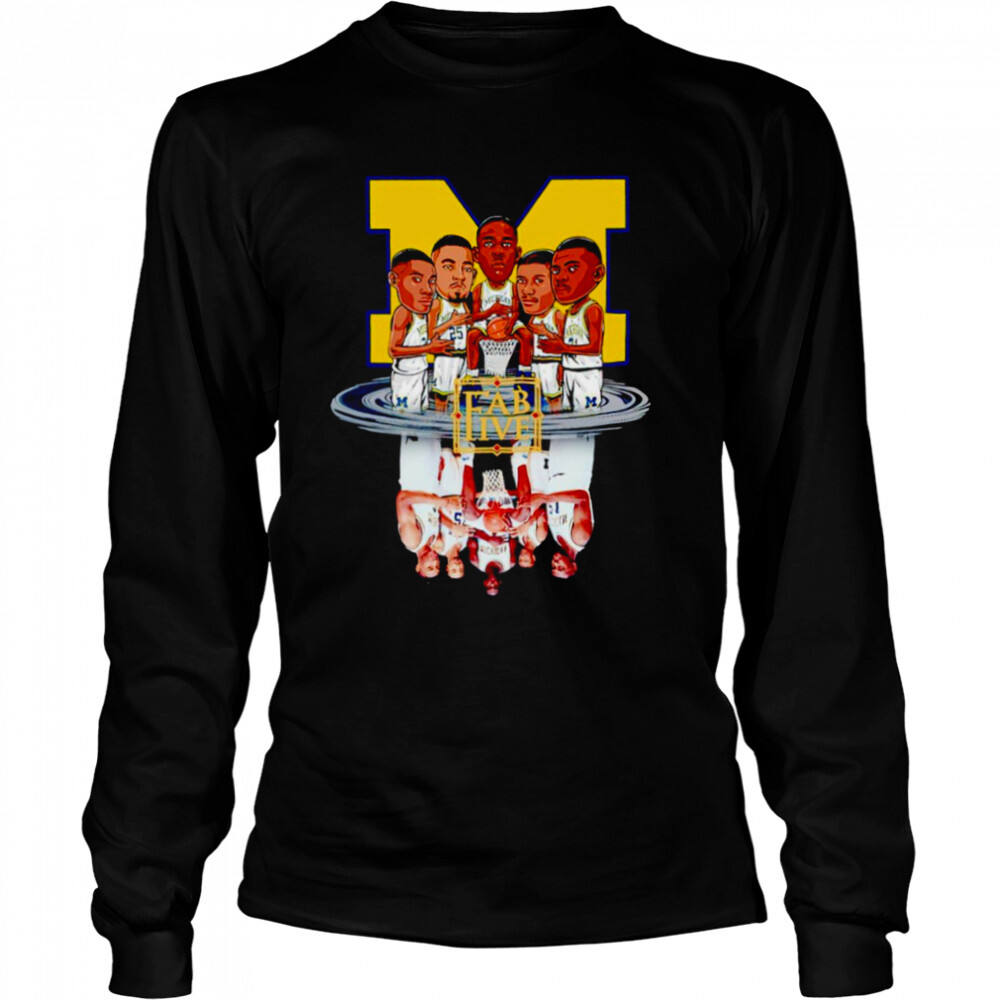 Michigan Wolverines men’s basketball Fab five shirt 3 Long Sleeved shirts