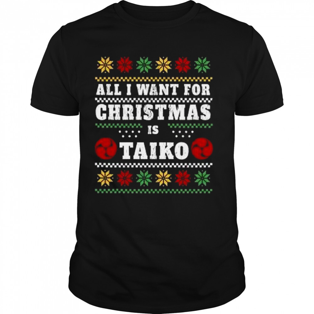 Retro Vintage Ugly Christmas Taiko Drummer Gifts T-Shirt 1 Unisex shirts