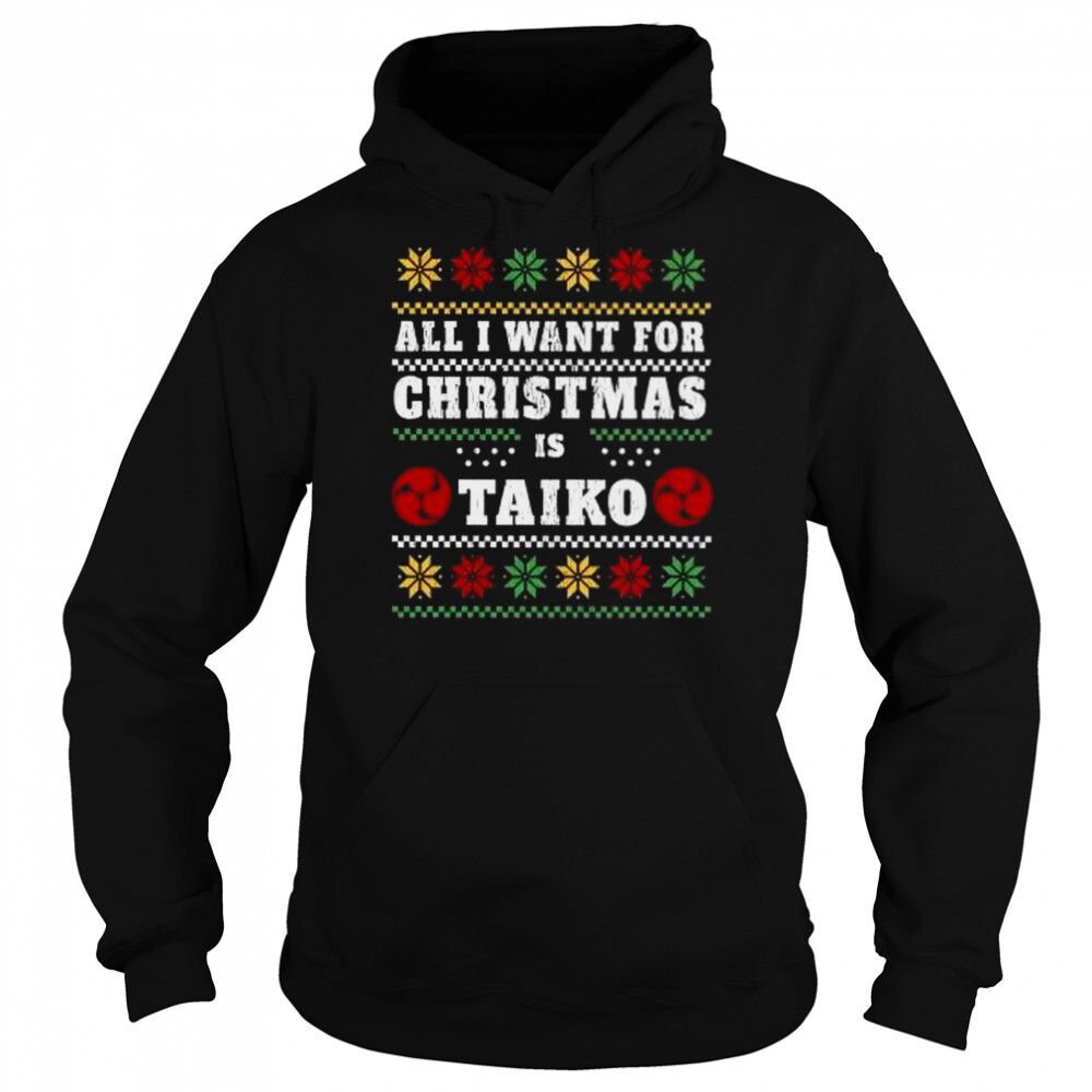 Retro Vintage Ugly Christmas Taiko Drummer Gifts T-Shirt 5 Hoodie shirts